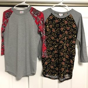 Lularoe lot XS Randy baseball tee